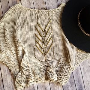 The Fisher Project Bateau Neck Oval Crop Sweater M